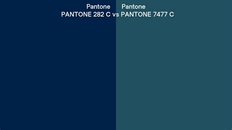 Pantone 282 C Vs Pantone 7477 C Side By Side Comparison