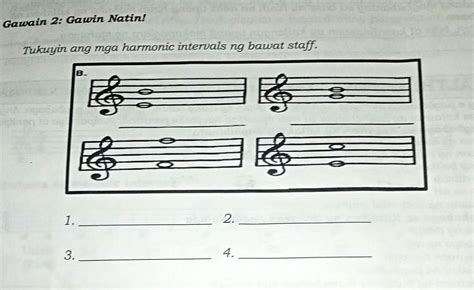 SOLVED Gawain Tukuyin Ang Mga Harmonic Intervals Ng Bawat Staff 1 2