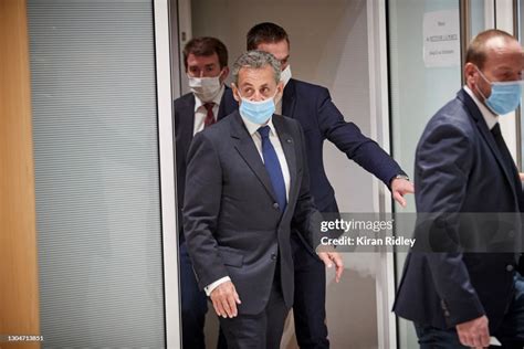 Former French President Nicolas Sarkozy leaves court after being ...