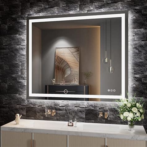 Amazon Amorho LED Bathroom Mirror 48 X 40 With Front And