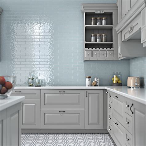 Brooklyn Glossy Ceramic Tile X X Blue Ceramic