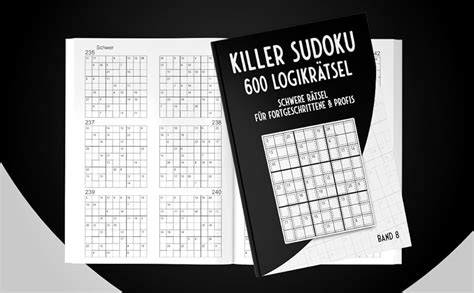 Killer Sudoku Rätselbuch in schwer Killer Sudoku Variationen mit 600