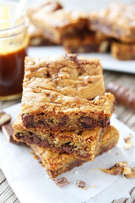 Twix Caramel Cookie Bars Cookie Bar Recipe Two Peas And Their Pod