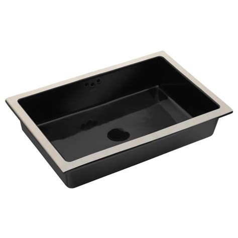 Kohler Kathryn Black Black Undermount Rectangular Bathroom Sink With