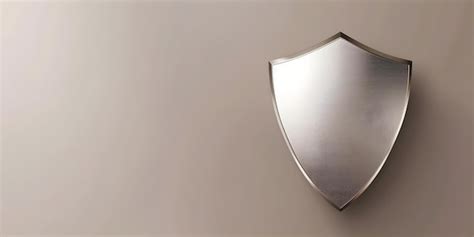 sleek silver shield design   touch  realism  enhanced