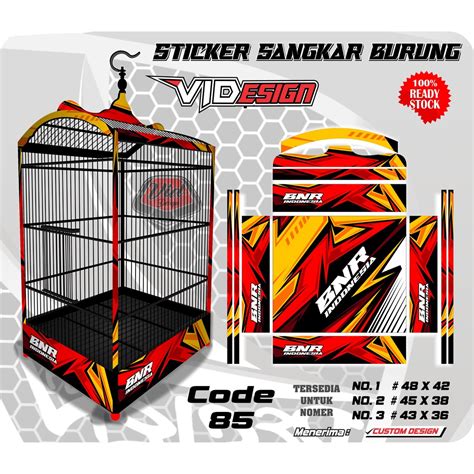 Jual Decal Kandang Kenari Stiker Sangkar Kotak No Dan Tebok