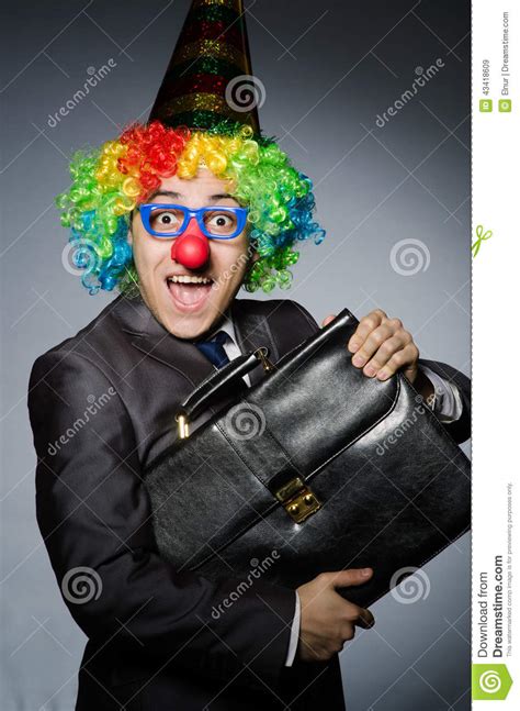 Clown Businessman Stock Image Image Of Business Humourous 43418609