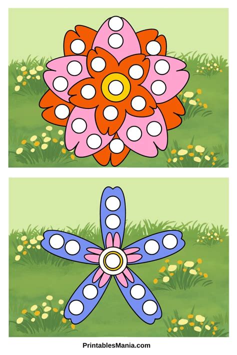 Do A Dot Flower Printables Printables Mania