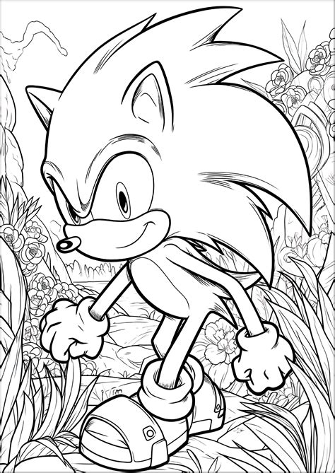 Sonic In The Jungle Sonic Coloring Pages