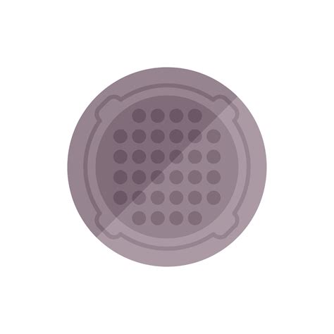 Old manhole icon flat vector. Sewer lid 17328434 Vector Art at Vecteezy