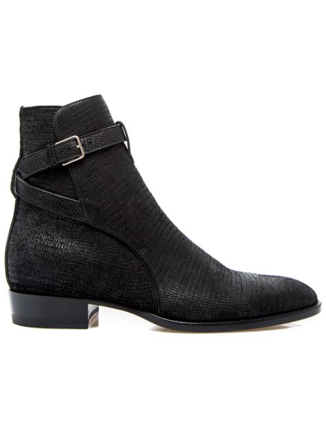 Saint Laurent Low Boots Wyatt Jodhpur Zwart Derodeloper