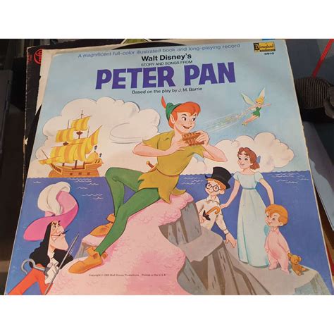 Story And Songs From Peter Pan Walt Disney Lp Gatefold