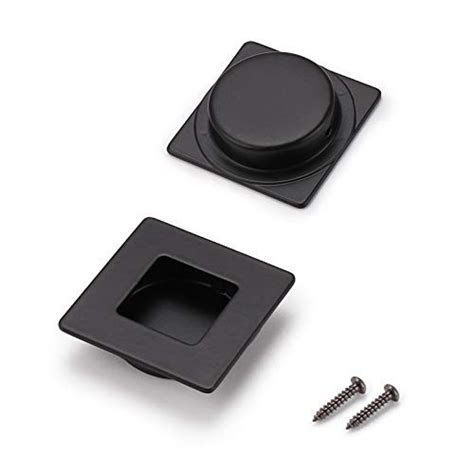 ` 2 Pack Probrico Black Recessed Flush Pulls Square Sliding Door