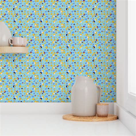 Sleepy Emojis at Dawn Wallpaper | Spoonflower