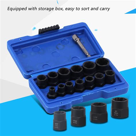 Pcs Drive Twist Socket Set Lug Nut Removal Extractor Tool Bolt Lock