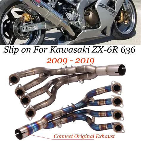 Slip On Full System Motorcycle Exhaust Escape For Kawasaki Zx6r Zx 6r