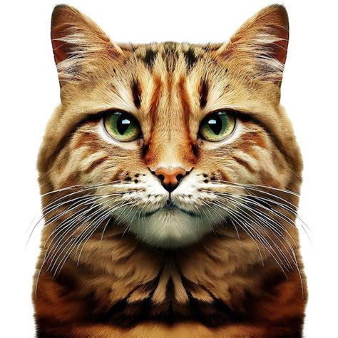 Hermoso Retrato De Gato Colorido Arte Vectorial De Ia Imagen De