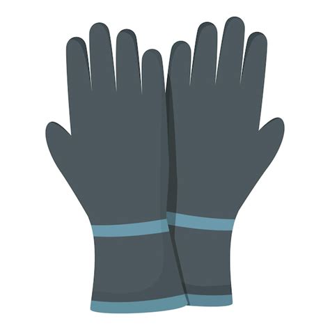 Premium Vector Black Gloves Icon Cartoon Vector Safety Protection