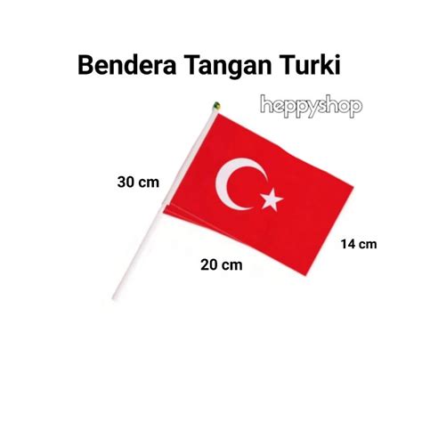 Jual Bendera Tangan Stik Pawai Negara Turki Shopee Indonesia