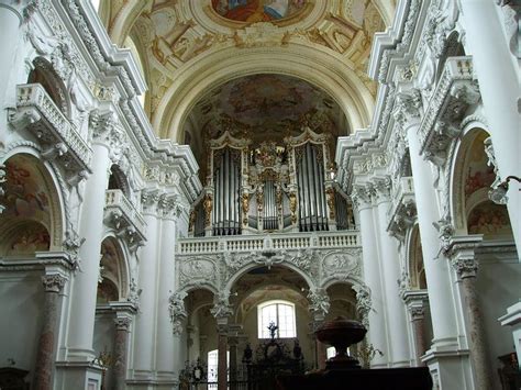 Interior Of The Abbey Of Saint Florian With The Bruckner Organ Saint