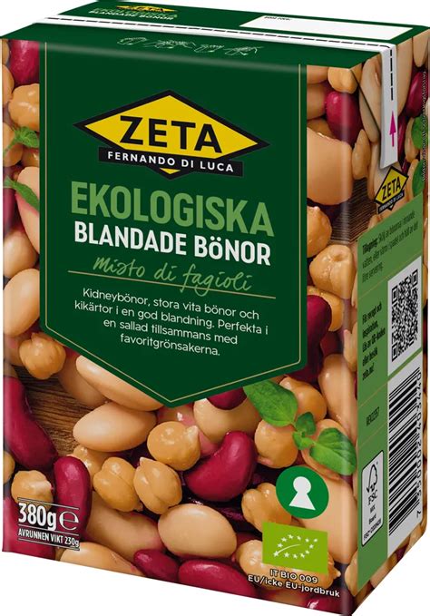 Bönor Blandade EKO Zeta 380g Jämför pris handla via Matspar se