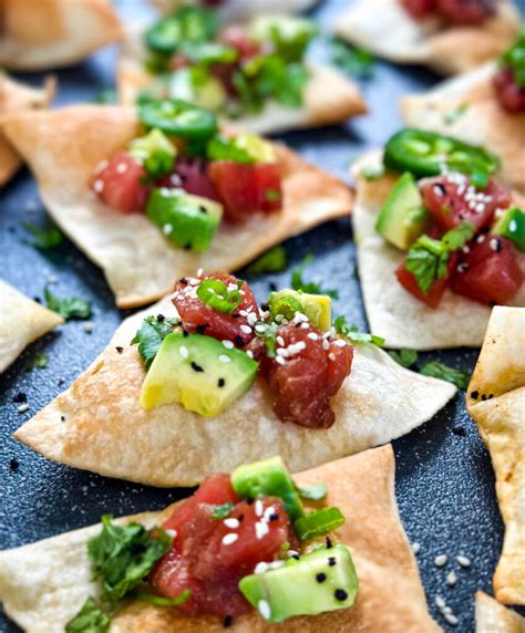 Tuna Poke Nachos - Simple Seafood Recipes