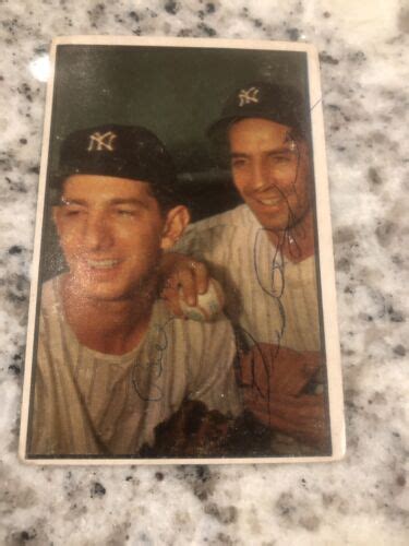 Autographed Bowman Billy Martin Phil Rizzuto Signed Card Jsa