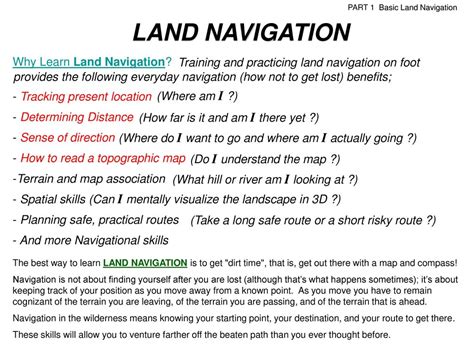 Basic Land Navigation Part 1 Course Objective Ppt Download