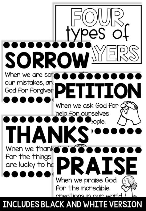 Four Types of Catholic Prayer Posters Classroom Decor - Etsy