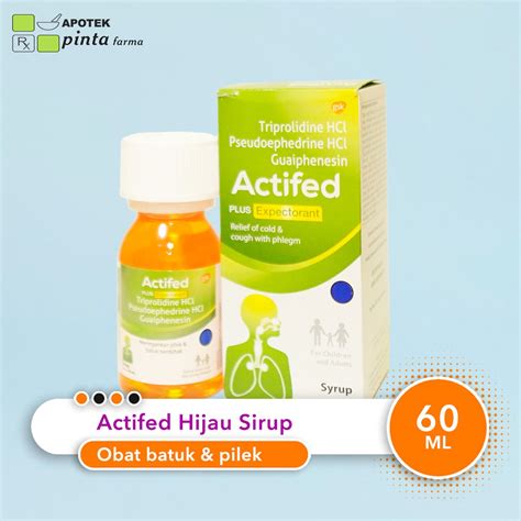 Jual Actifed Hijau Plus Expectorant 60 ML Meringankan Pilek Dan Batuk