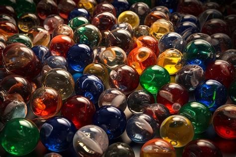 Premium Ai Image Generative Ai Illustration Of Background Of Round Colored Glass Marbles