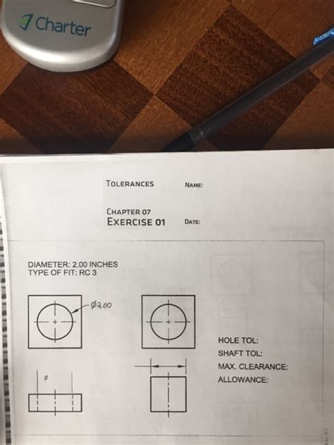 Solved Dimension The Holes And Shafts For The Required Chegg