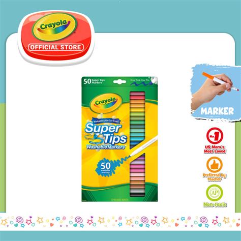 Crayola 50 Colors Supertips Washable Marker Lazada Indonesia