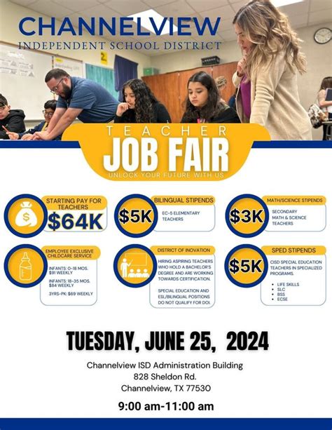 Job Fair Unlock Your Future With Channelview Isd Channelview Isd