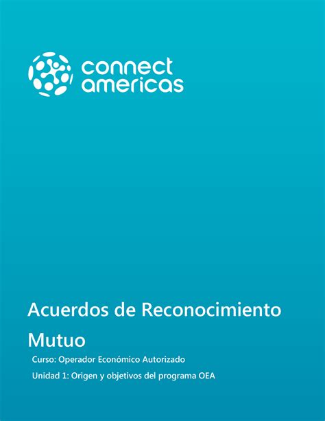 Acuerdos Reconocimiento Mutuo Acuerdos De Reconocimiento Mutuo Curso