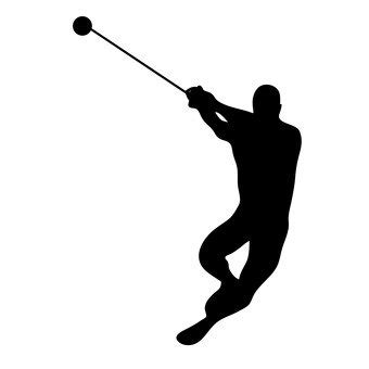 Shot Put Silhouette at GetDrawings | Free download