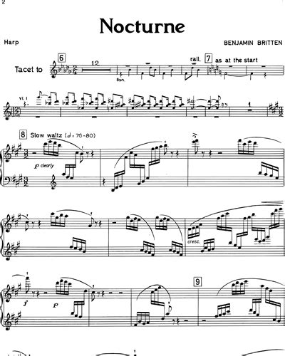 Nocturne Op 60 Violin 2 Sheet Music By Benjamin Britten Nkoda