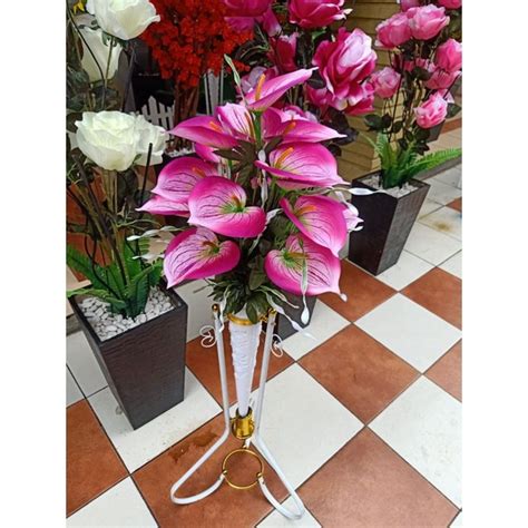 Jual Bunga Anthurium Lilly Calla Lilly Aron Panda Artificial