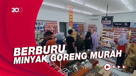 Penampakan Antrean Warga Di Bandung Serbu Minyak Goreng Di Minimarket