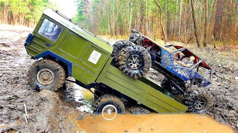 RC Cars OFF Road MUD Adventure 4x4 VS 6x6 MAN Truck The Beast VS