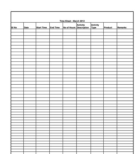 40 Free Timesheet Time Card Templates Template Lab