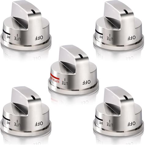 Jubaopen Metal Stove Knob Replacements For Lg Gas Range 5 Pcs Ebz37189611 4