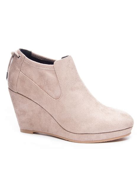 Chinese Laundry Womens Beige Comfort Asymmetrical Viola Round Toe Wedge Zip Up Booties 85