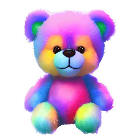 Rainbow Teddy Bear · Creative Fabrica