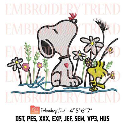 Snoopy And Woodstock Embroidery Design Peanuts Embroidery File