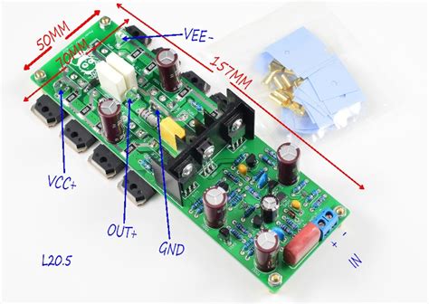 LJM Dual Assembled L20 5 KEC KTB817 KTD1047 Power Amplifier Board 200W