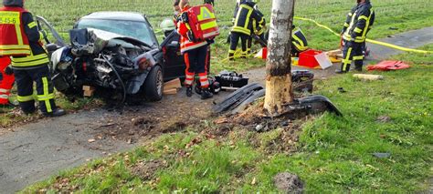 Pol Std J Hriger Autofahrer Bei Unfall In Hammah Schwer Verletzt