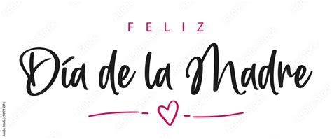 Feliz D A De La Madre Spanish Text Happy Mother S Day Vector Stock