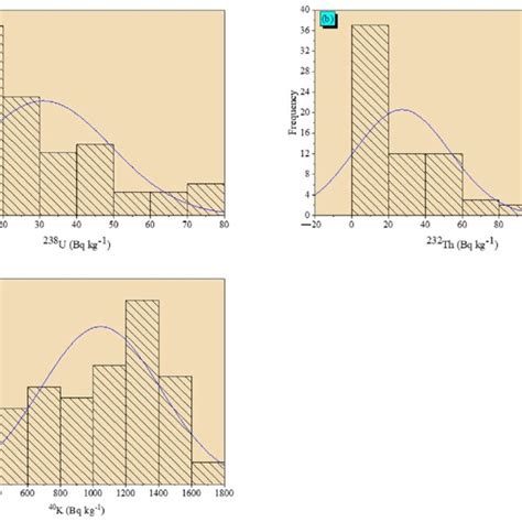 The Distribution Of U Th And K Activity Concentrations Of