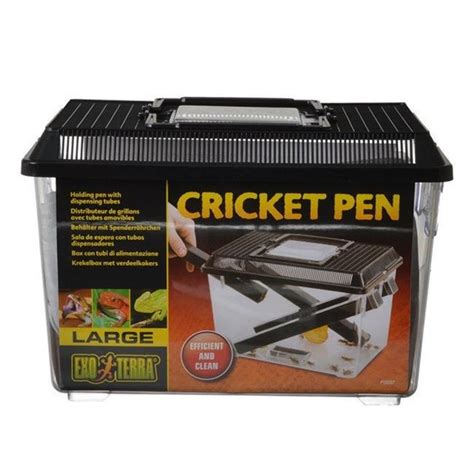 Exo Terra Xpt2287m Cricket Pen Holds Crickets With Dispensing Tubes For